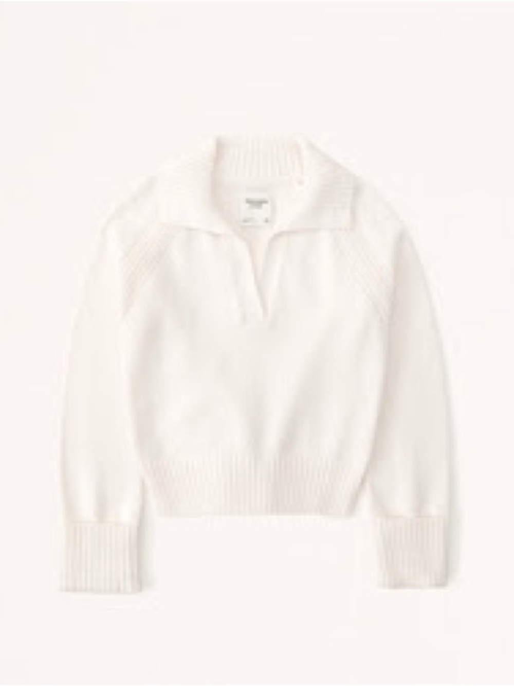 Abercrombie & Fitch Cream Notch-Neck Sweater